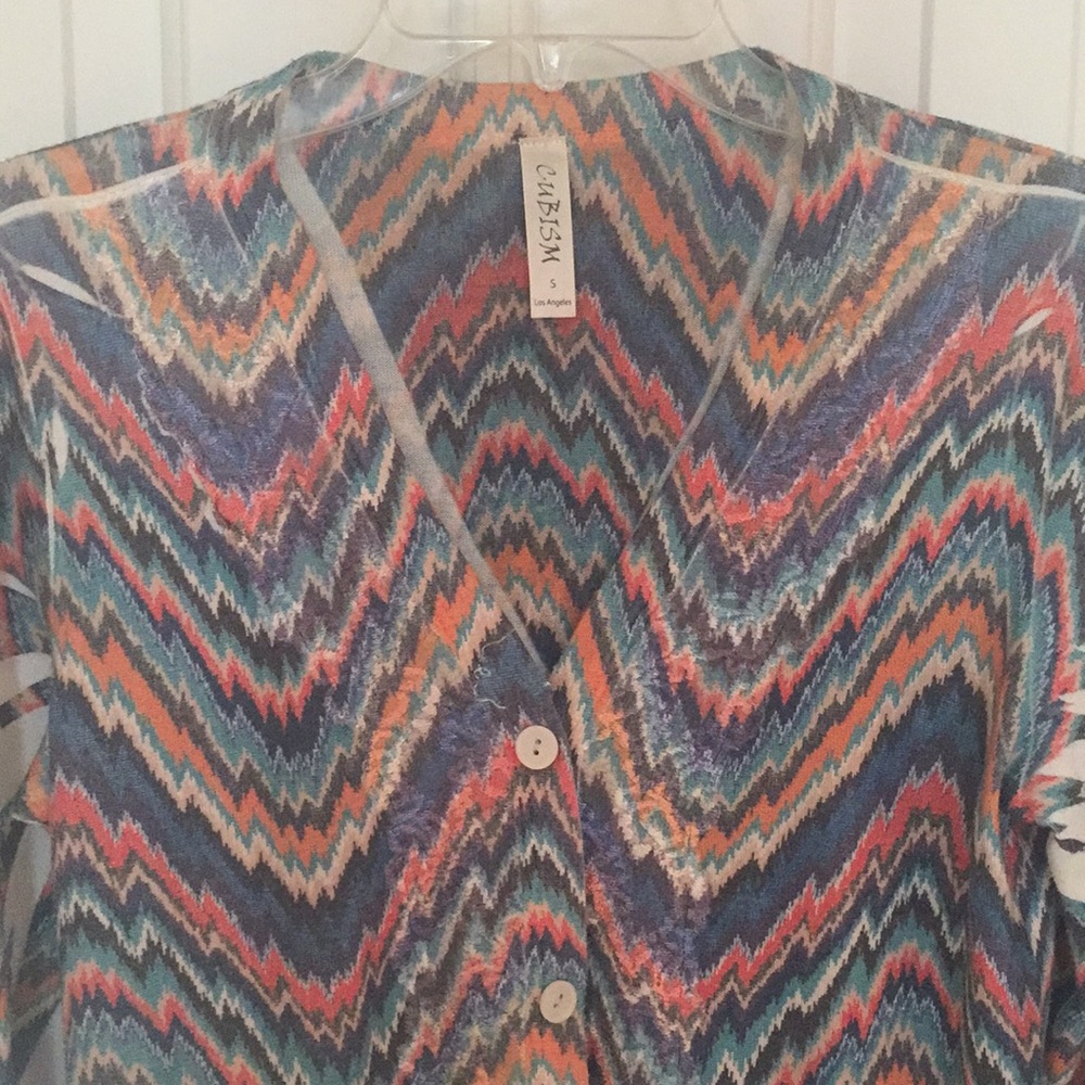 Colorful Cubism Cardigan - Picture 2 of 11